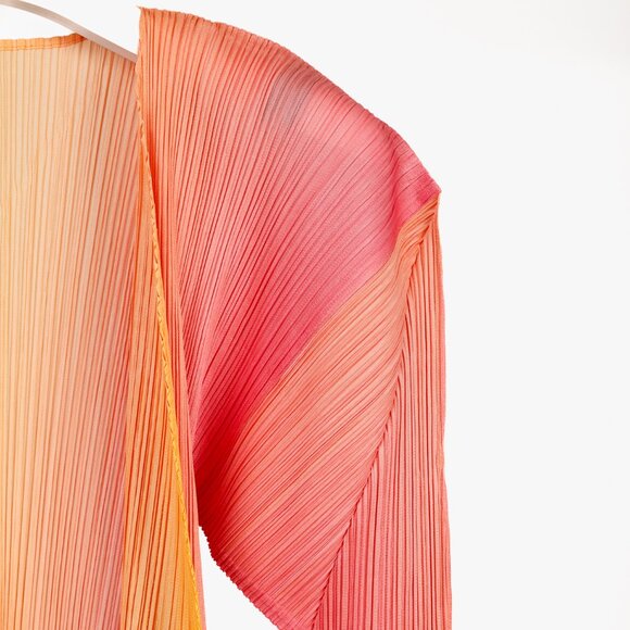 Pleats Please Issey Miyake Archival Citrus Colour Gradient Jacket, Size XL - Picture 4 of 9